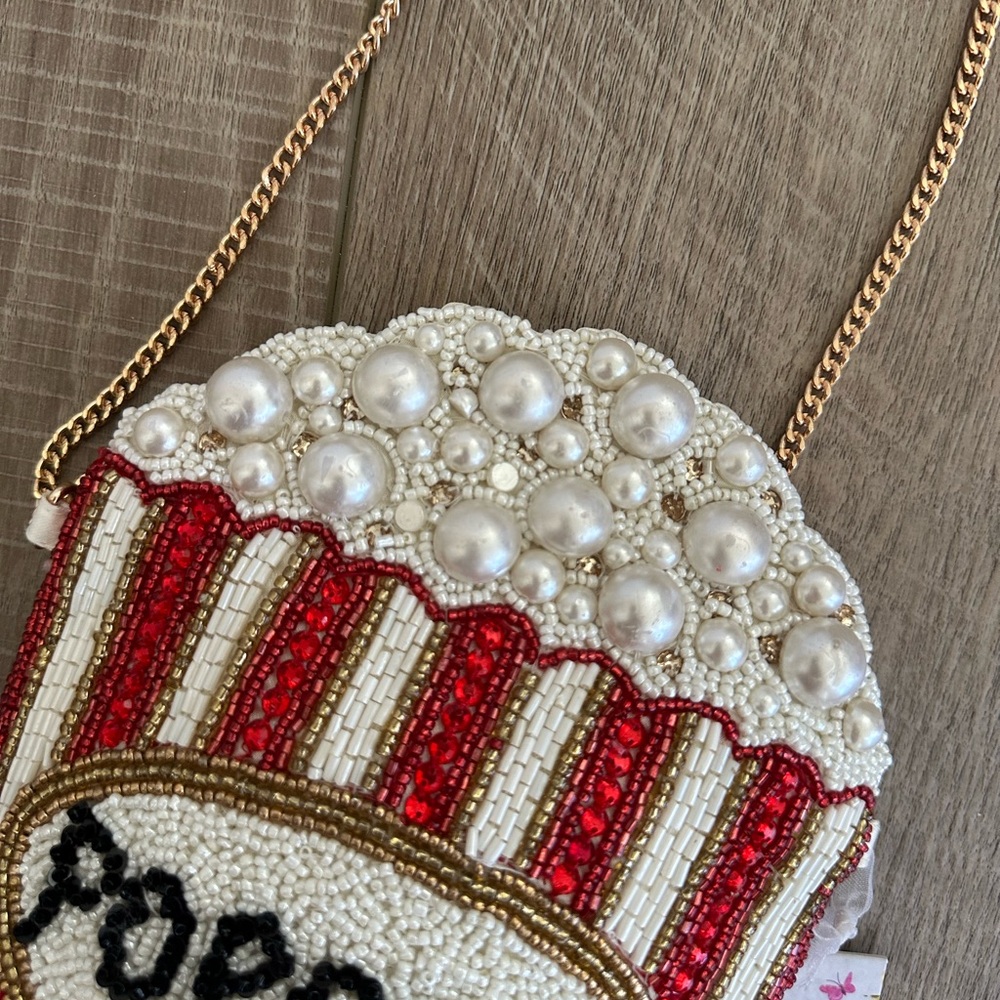 Viral Beaded Bag TJMaxx Handcrafted Popcorn Beaded Statement Bag NWT - Picture 3 of 6